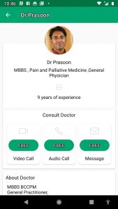 Dr Prasoon profile in Dofody showing experience