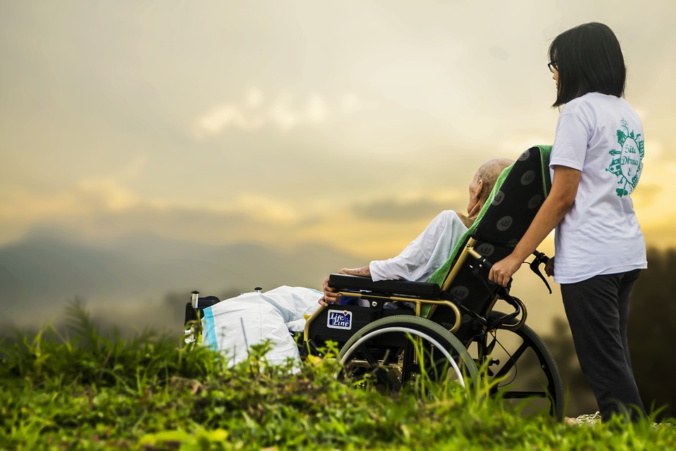 palliative patient on wheelchair