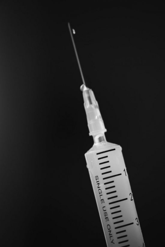 Injection, syringe, white