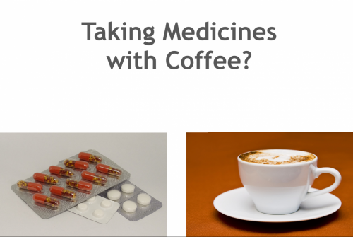 Taking medicines with coffee