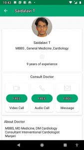 Experience of online doctor