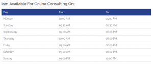 Consultation timing